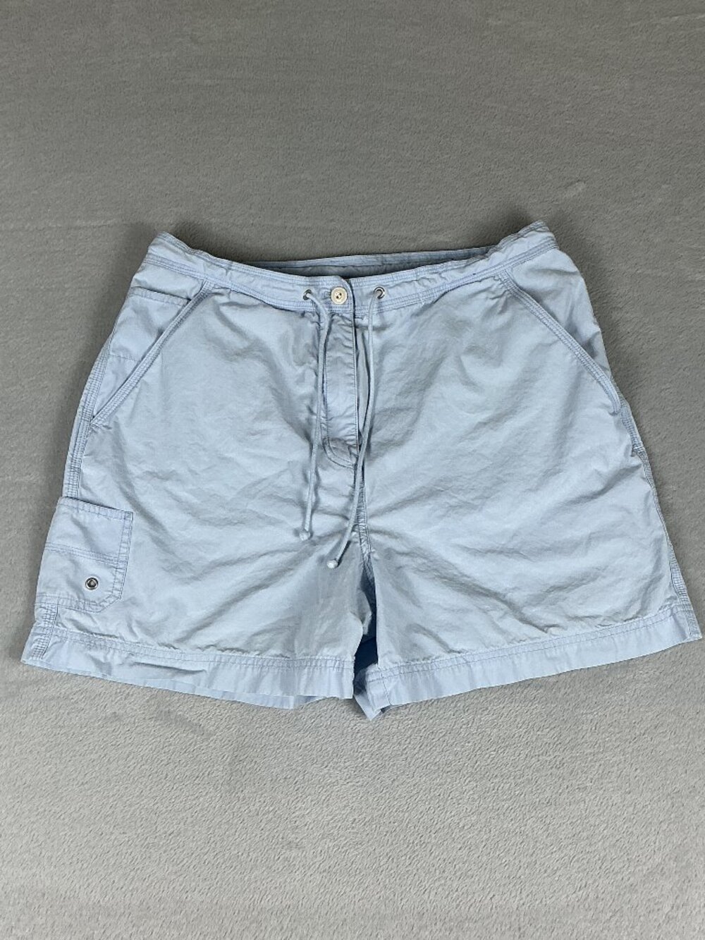 Y2K Lauren Ralph Lauren Cargo Blue Shorts Women's Size 12 Petite 100% Cotton.